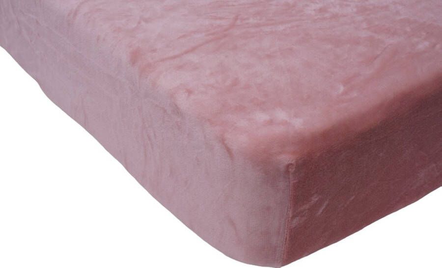 Hoeslaken Hoeslakens matras topper velvet tweepersoons 160x200 cm 180x200 cm hoekhoogte tot 17 cm roze laken zacht comfortabel kwalitatief beddengoed