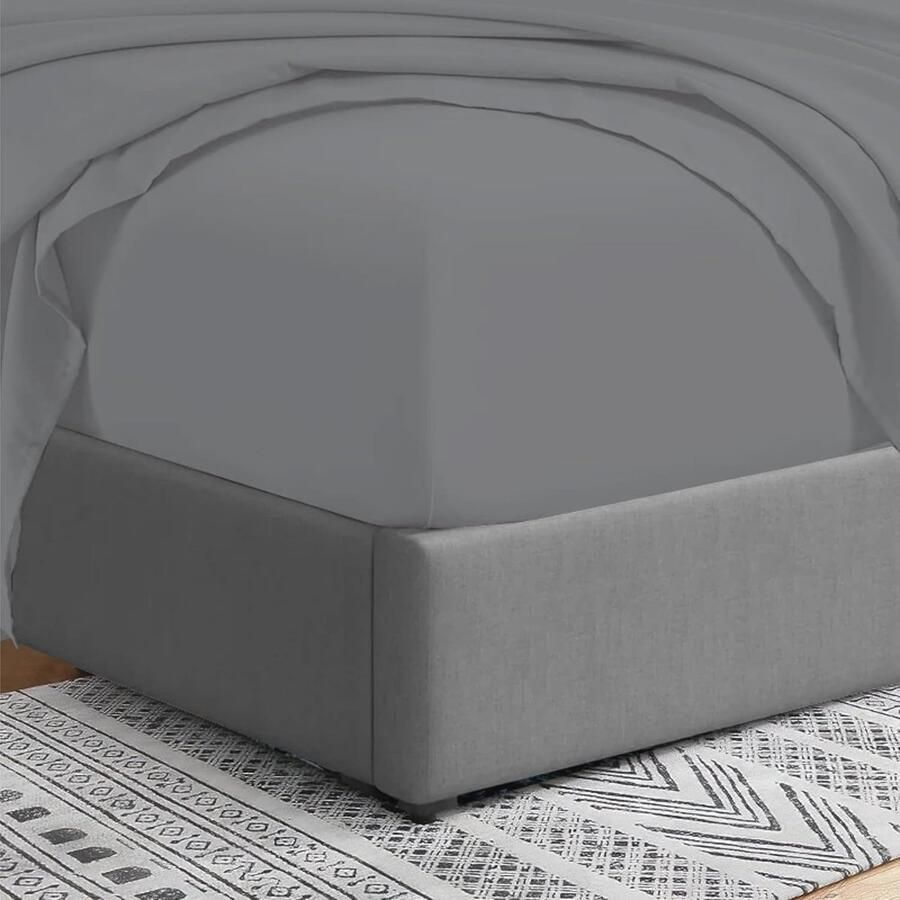 Hoeslaken met Diepe Hoeken voor Eenpersoonsbed Antracietgrijs 16 Inch (40 cm)