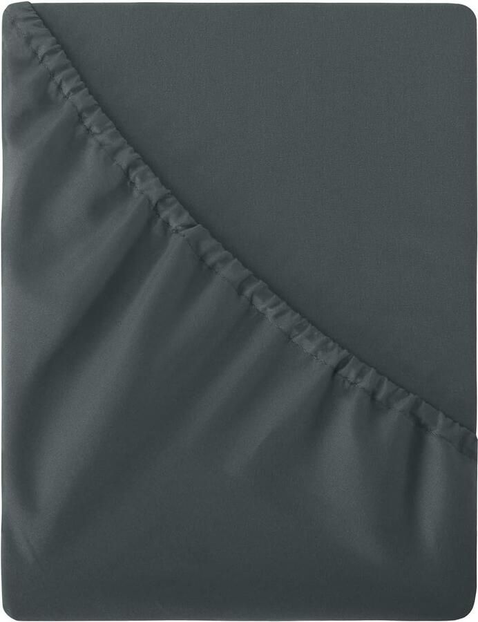 Hoeslaken 160 x 200 cm grijs van microvezel zacht boxspringbed hoeslaken 160 x 200 cm antraciet matrashoogte 40 cm voor waterbed dekbedovertrek 160x200