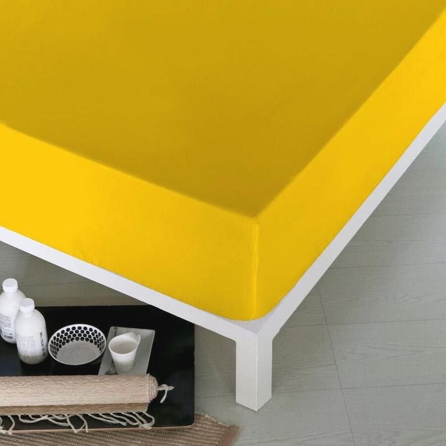 Hoeslaken Mosterd 90 x 190 200 cm Perfect voor een Eenpersoonsbed