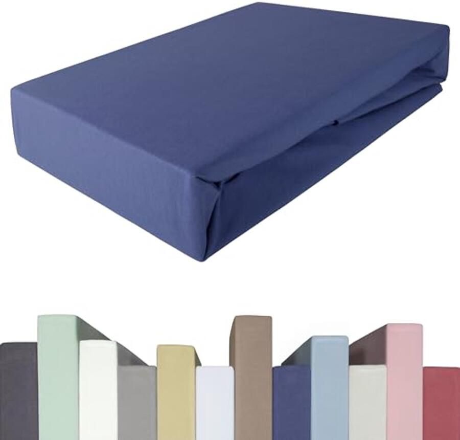 Hoeslaken voor boxspring en matrassen tot 40 cm Superelastisch Jersey Katoen 190 g m² Perfecte Pasvorm en Ondersteuning Maten en Kleuren