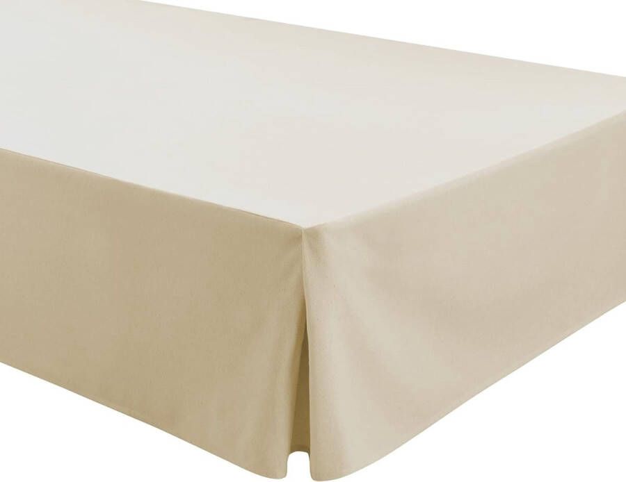Hoeslaken voor diepe matrassen (32 cm) ATENEA met volantruches bedvolants bed 90cm kleur beige (90x190 200cm)