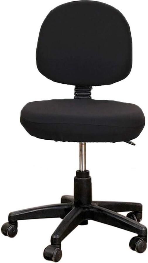 Hoezen voor Bureaucomputerstoelen Universele Split Hoes 2-delig Zwart Rekbaar