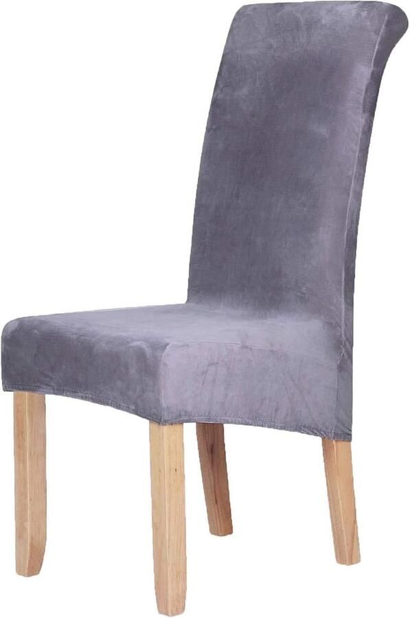 Hoezen voor eetkamerstoel fluwelen stretch van spandex pluche voor solide grote eetkamerstoelen beschermende hoezen decoratief