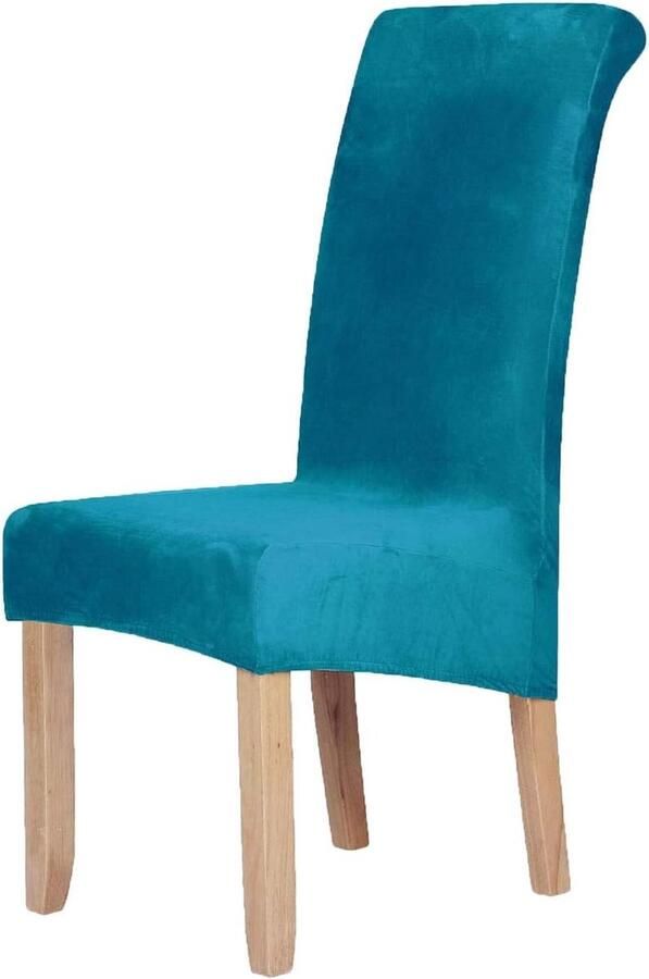 Bastix Hoezen voor eetkamerstoel fluwelen stretch van spandex pluche voor solide grote eetkamerstoelen beschermende hoezen decoratief
