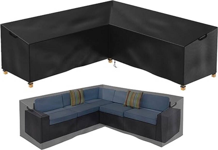 Hoezen voor tuinmeubelen Cushion covers Seat protection \ Stoelhoezen tuintafels en meubelsets waterdicht 215 x 215 x 80 x 85 cm