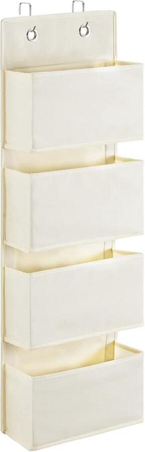 Hoge Kwaliteit Hangende Organizer met 4 Vakken en Metalen Haken voor Badkamer en Slaapkamer