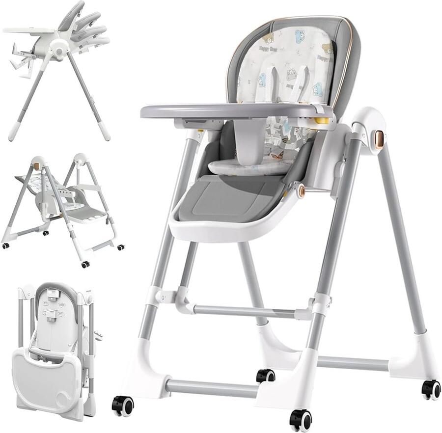 Hoge stoel met pasgeboren opzetstuk