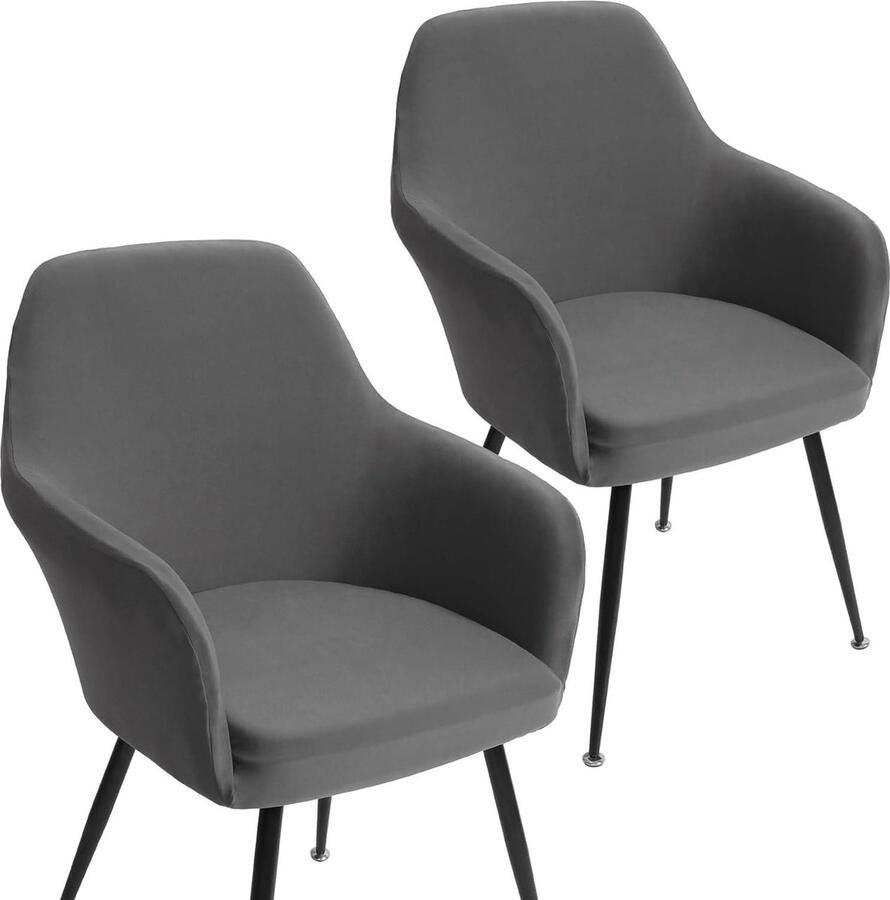 Hoge stretch stoelhoezen Eetkamer Set van 2 Veelzijdig