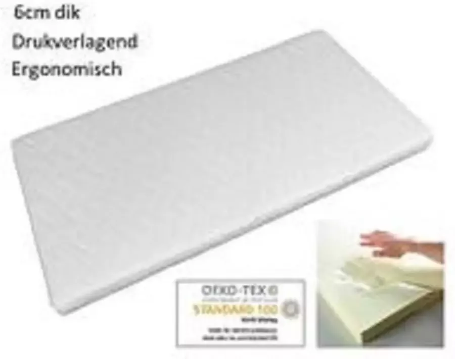 Hollands Comfort Topmatras 140x200 Traagschuim 9cm dik Topdekmatras Topper Nasa Visco