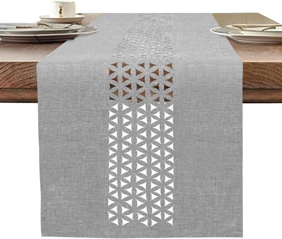 Holle Tafelloper Decoratief en Duurzaam 1 stuk Katoen Linnen Polyester