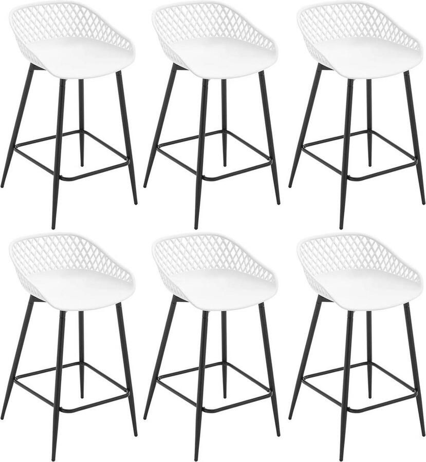 Rootz Living Rootz Hollow Barkrukset Krukken met hoge rugleuning Waterdicht PP-materiaal Ergonomisch ontwerp 47 cm x 84 cm x 48 5 cm