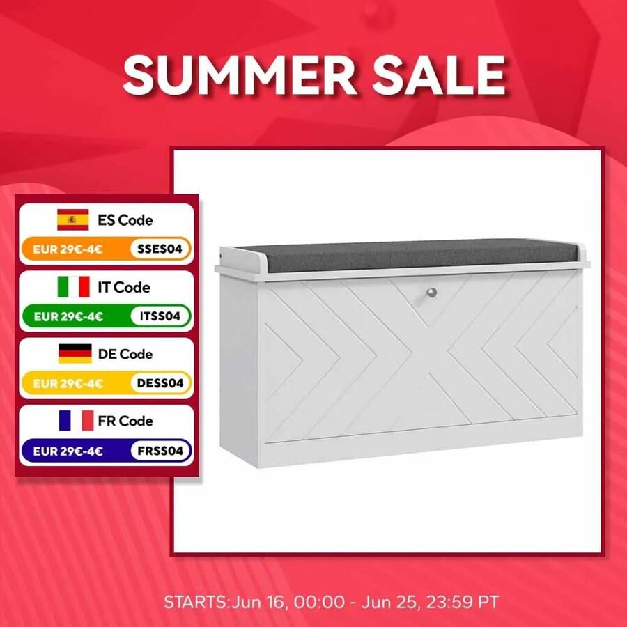 Janneke Moderne Schoenenrekbank 80x26x44 5 cm Wit – Schoenenrek – Schoenenkast – Schoenenbank – Verstelbare Planken – Stevig Metaal – Ruimtebesparend - Foto 2