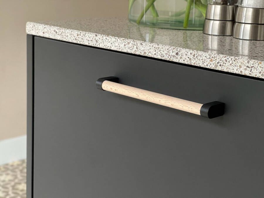 Home 3D Handgreep Zwart 192mm Keuken handgreep Kast Meubelgreep Handgrepen keukenkastjes Handgreep badkamer Handgrepen keukenkastjes Inclusief montageschroeven - Foto 2