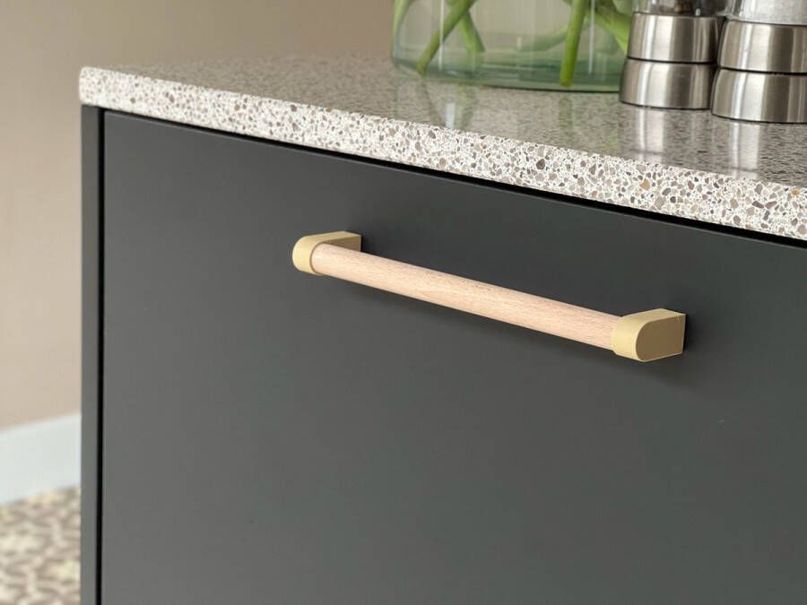 Home 3D Hangreep Beige 160mm Keuken handgreep Kast Meubelgreep Handgrepen keukenkastjes Handgreep badkamer Handgrepen keukenkastjes Inclusief montageschroeven - Foto 2