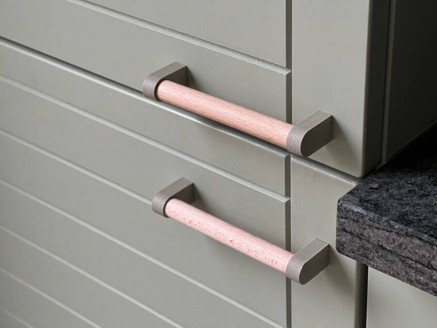 Home 3D Hangreep Grijs 128mm Keuken handgreep Kast handgreep Meubelgreep Handgrepen keukenkastjes Handgreep badkamer Handgrepen keukenkastjes Inclusief montageschroeven - Foto 3