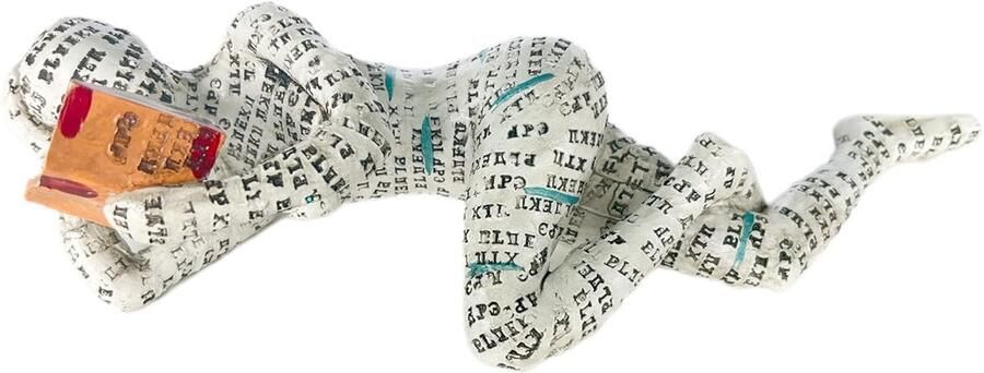 Home Decor Pulp Lezende Vrouwen Denker Standbeeld Esthetische Sculptuur Kamerdecoratie Moderne Abstracte Decoratie op Plank Tafel Bureau voor Woonkamer Kantoor Slaapkamer C