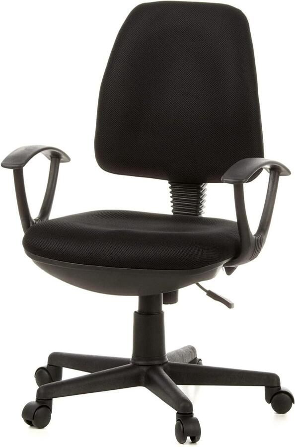 Home-Office bureaustoel CITY 10 stof zwart draaistoel armleuningen hoogte verstelbaar comfortabel zitten - Foto 2