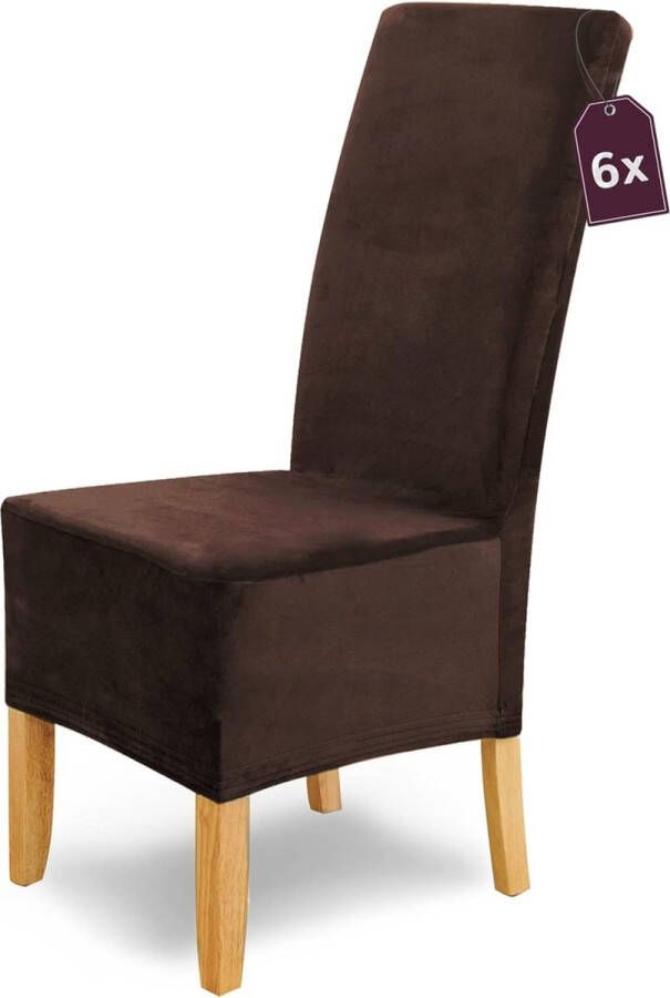 Home Stretch Chair Covers Velvet Puma Velvet Velour Chair Covers Brown Set of 6 Chair Covers Swing Chairs Tension Chair Covers Long Elegant Chenille Chair Cover