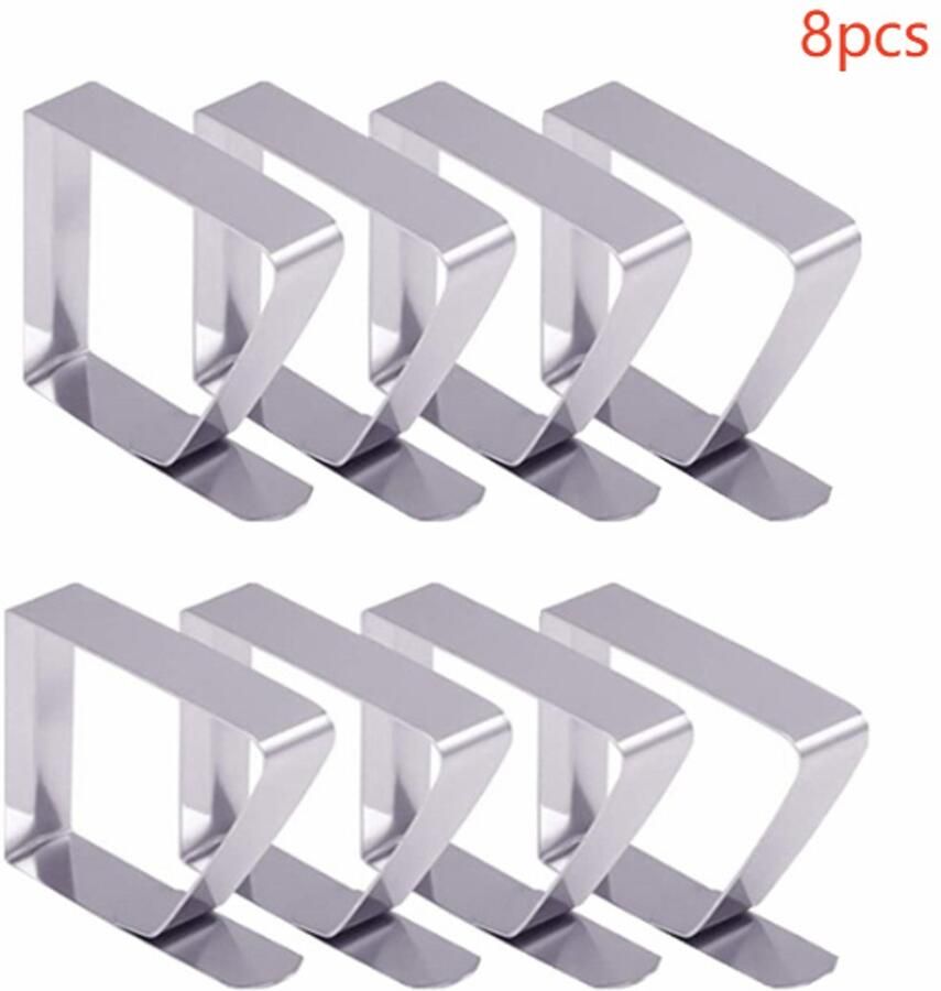 Home tafelkleed clip anti slip roestvrij staal clip geschikt voor grote tafelkleed clips op 3cm dikke tafels flexibele roestvrij stalen picknick tafelkleed clip beugel (8 stuks)