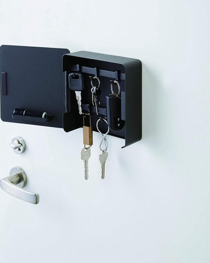 Home Toren Vierkante Magnetische Sleutelkast Kast Opslag en Organisatie Systemen One Size Zwart