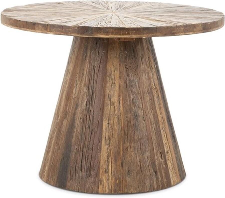 Homelounge Naam : Nori Salontafel Gerecycled teak hout Dia 60 cm Benoa