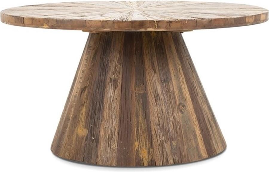 Homelounge Naam : Nori Salontafel Gerecycled teak hout Dia 75 cm Benoa