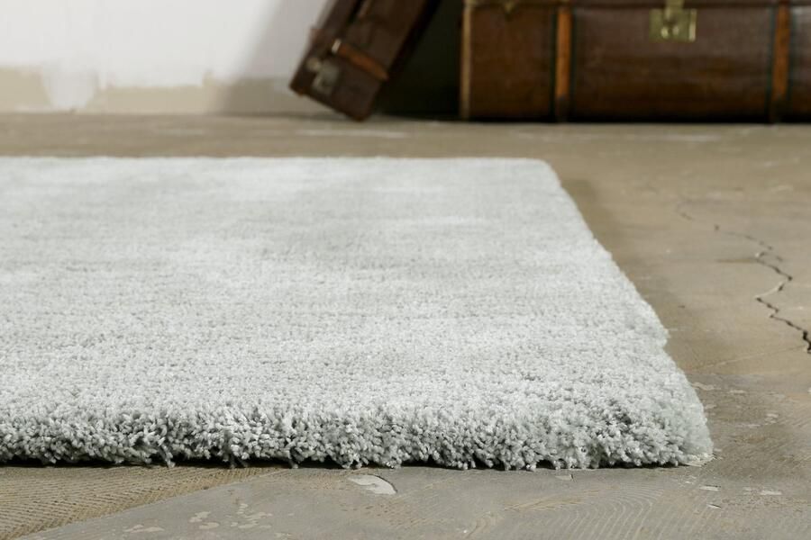 Homie Living Pisa Hoogpolig vloerkleed 80x150 licht grijs groen