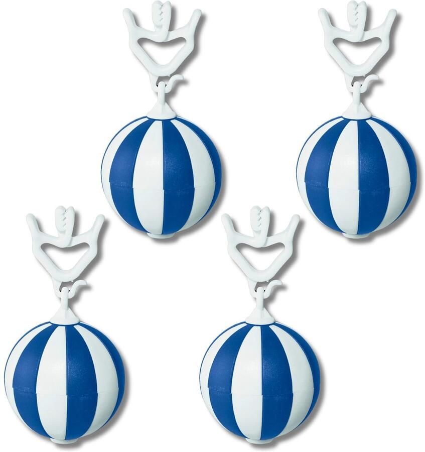 Homiez Tafelkleedgewicht Strandbal – Extra Zwaar (52g) – Tafelkleedgewichten Tegen Wind – Set van 4 – met Metalen Kern – Tafelkleedhouder voor Tuin Balkon Camping Buiten (Blauw)