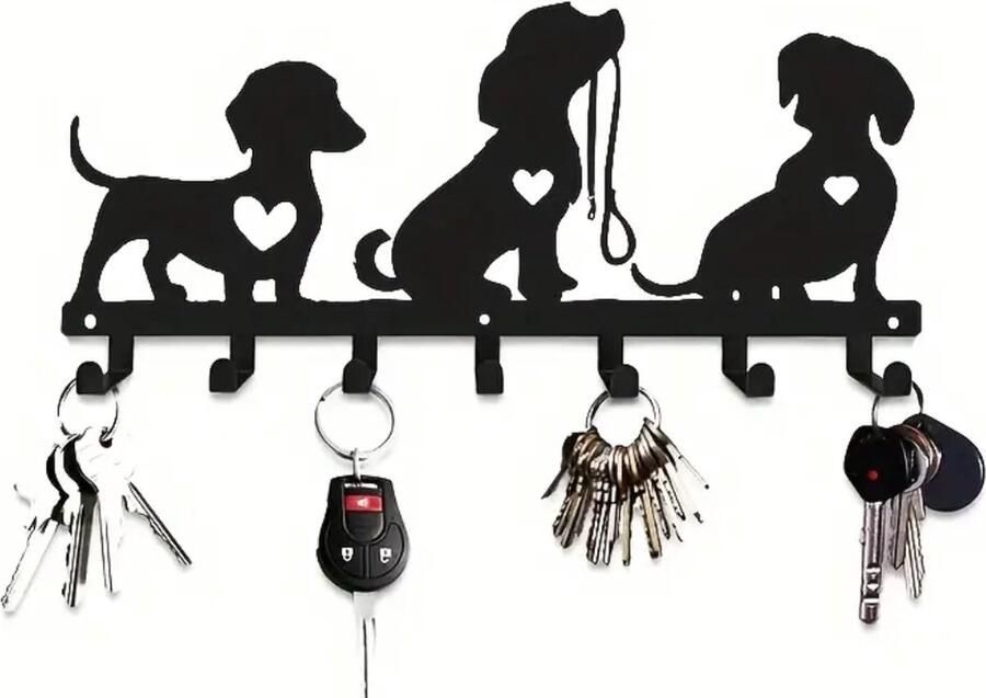 Honden riem kapstok Metalen kapstok Honden Kapstok Riem Halsband Metaal 3 Honden