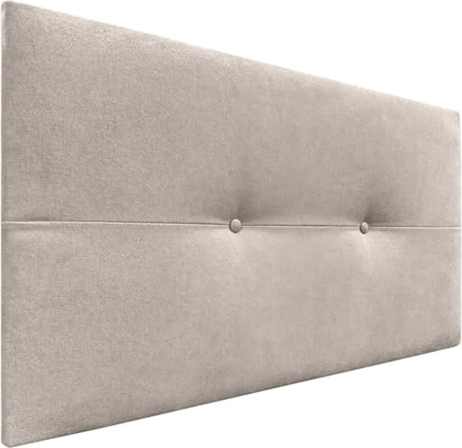 Hoofdbord gestoffeerd kunstleer of Aqualine Pro luxe bed beige 90 cm