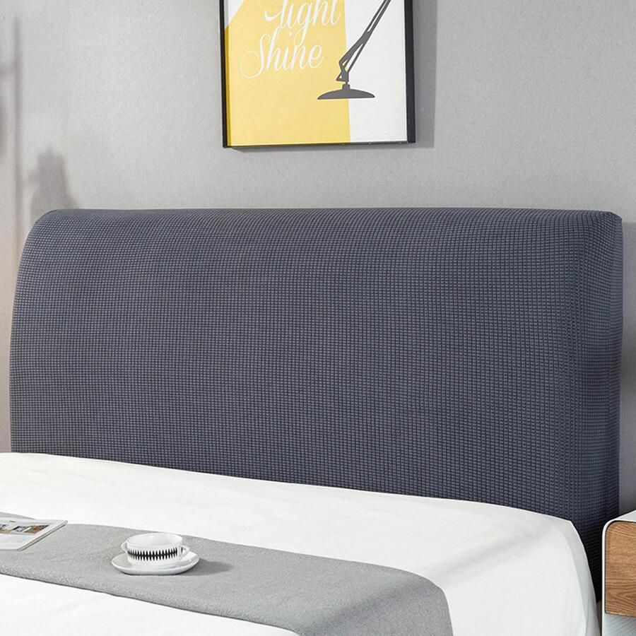 Hoofdbord Hoes Stretchbaar Stofbeschermer Voor Gevoerd Hoofdeinde 1 Stuk Donker Grijze Slaapkameraccessoire