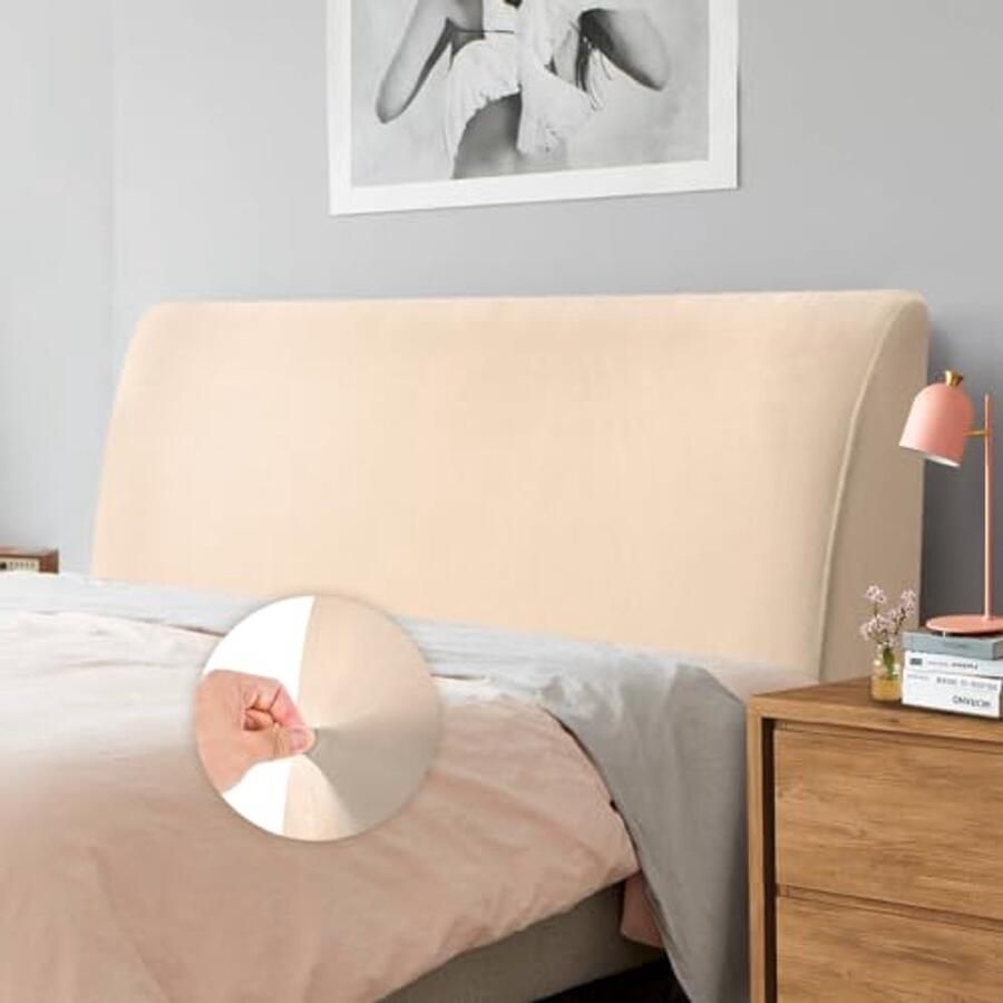 Hoofdbord Hoes voor Bed Zachte Stretch Velvet Bescherming tot 170cm