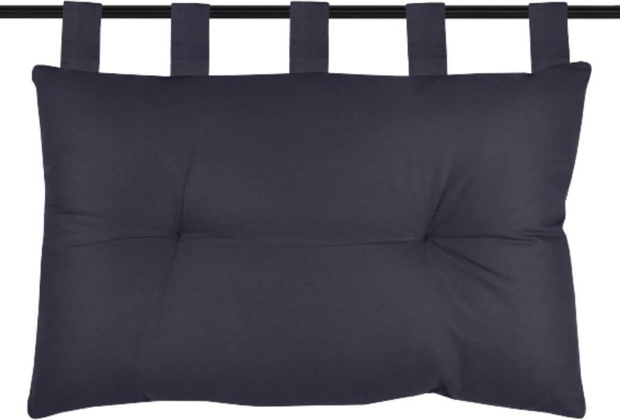 Hoofdbord Lovely Casa Carbon kleur 70x45x10 cm 100% katoen Oxford Satijn Elegant en zacht Slaapkamerdecoratie