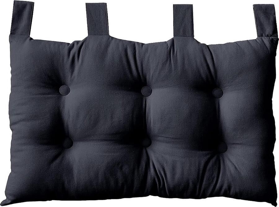 Hoofdbord stof 70 x 9 x 45 cm donkergrijs luxueus ontwerp slaapkamermeubilair