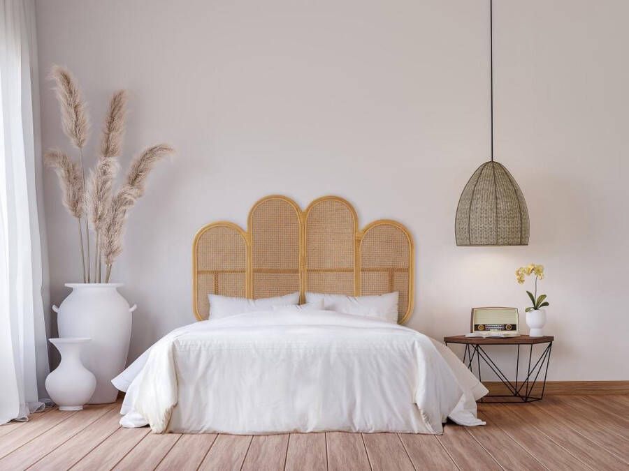 Vente-unique Hoofdbord van 140 cm Gevlochten rotan Naturel NILOMI L 140 cm x H 130 cm x D 6 cm