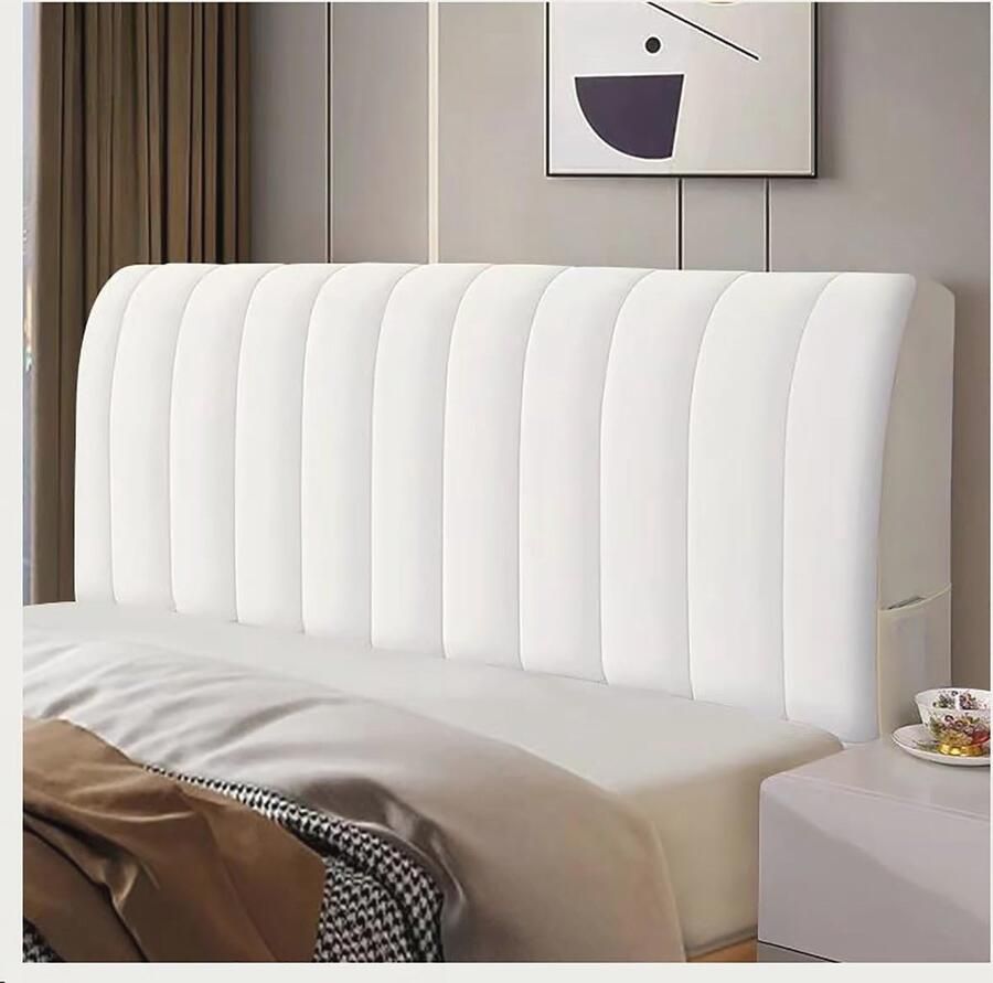 Hoofdbordbekleding voor bed Rekbare fluwelen hoes voor tweepersoonsbed