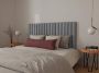 Hoofdeinde bed met verticale stiksels SARAH Grijs 160 cm L 170 cm x H 120 cm x D 10 cm - Thumbnail 1