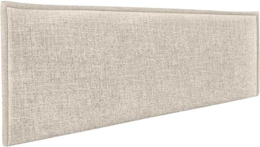 Effen hoofdeinde van natuurlijk linnen voor modern bed en slaapkamer Beige 160 cm