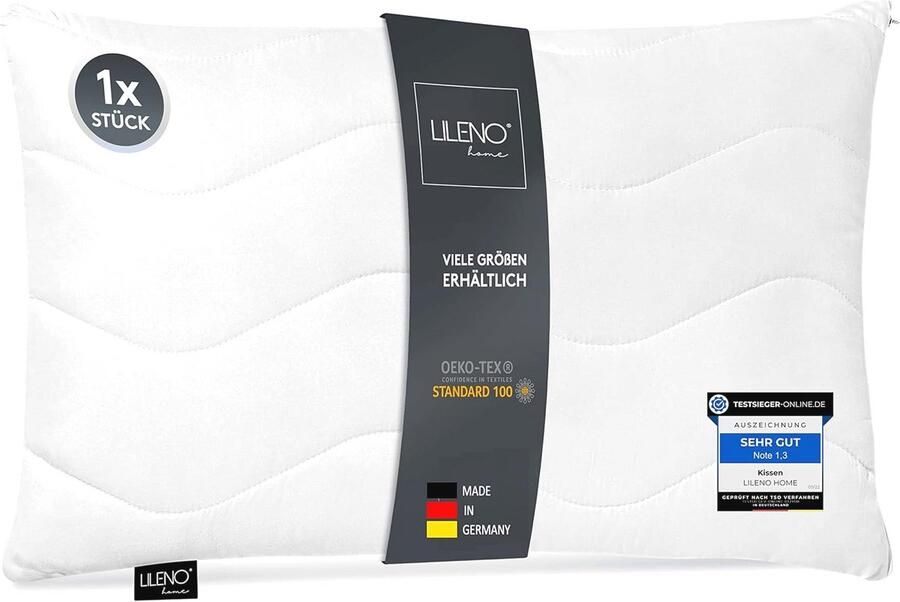 Hoofdkussen 70 x 90 cm Wasbaar Verstelbaar en Allergievriendelijk Perfect voor Bed en Sofa
