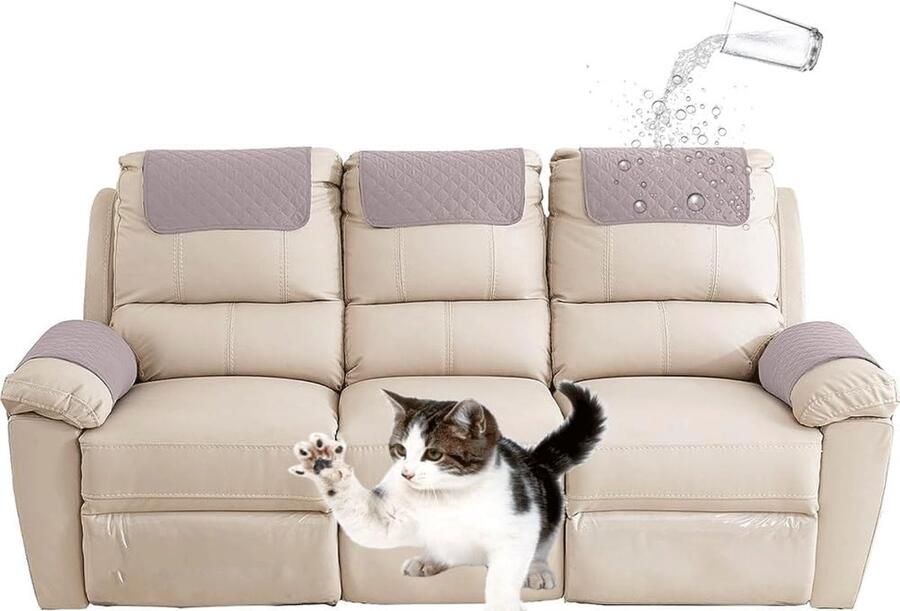 Hoofdsteun en Armsteun Hoes voor Stoelen 3 Zits Sofas Waterdicht en Antislip Cover