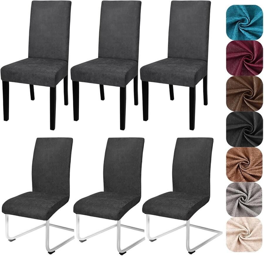 Hoogelastische stoelhoezen universeel set van 1 zeemleer kleuren