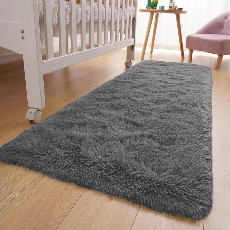 Hoogpolig Antislip Shaggy Vloerkleed 195 x 270 cm Zacht en Wasbaar Tapijt voor Woonkamer en Slaapkamer