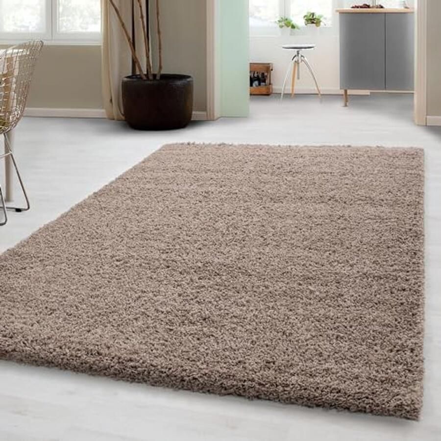 Hoogpolig Effen Tapijt 80 x 150 cm Modern Shaggy Vloerkleed voor Woonkamer en Slaapkamer