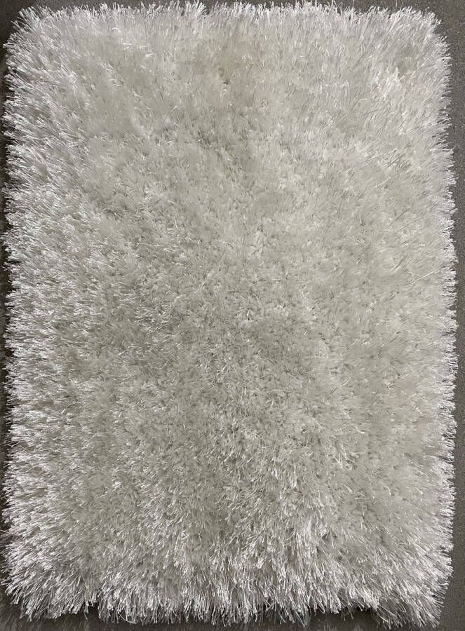 Hoogpolig eric kuster style vloerkleed wit 48mm hoog