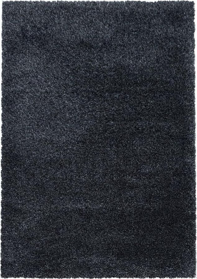 Hoogpolig Pluizig Vloerkleed Grijs 160 x 230 cm Hoogwaardig Tapijt voor Slaapkamer en Woonkamer vloerkleed