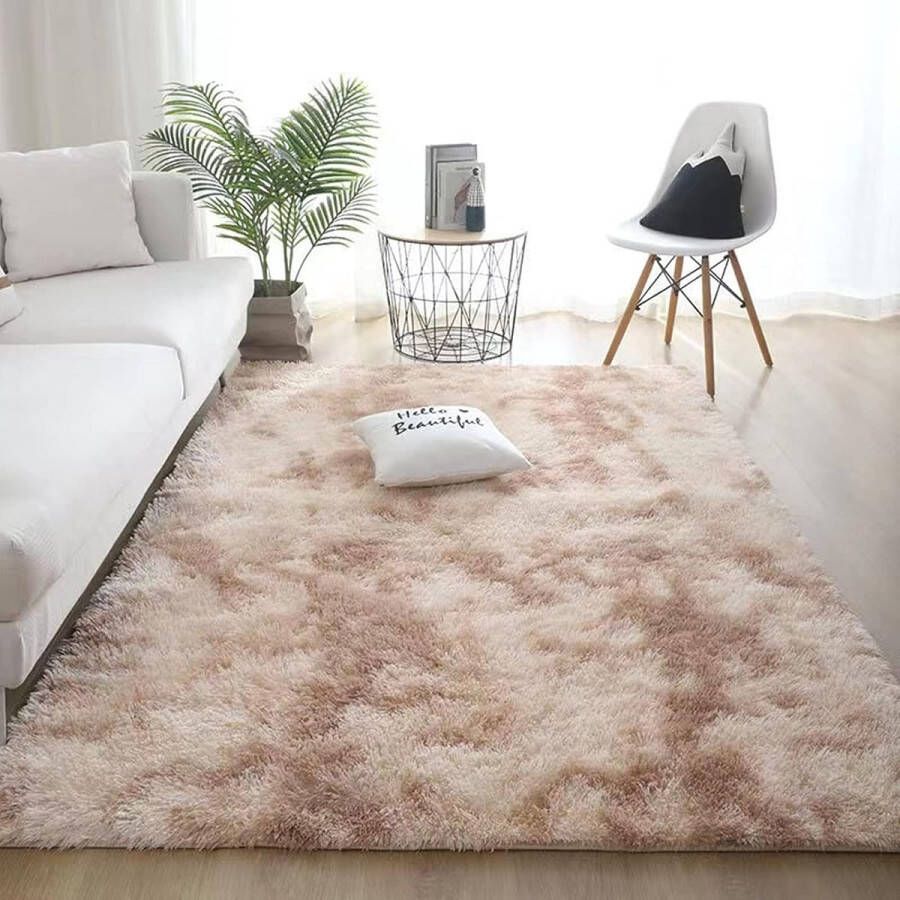 Hoogpolig tapijt 80x160 beige modern pluizig zacht tapijt woonkamer Kinderkamer decoratie slaapkamer hal loper outdoor tapijt hoogpolige vacht tapijt imitatiebont Shaggy enkleurig bedkleed