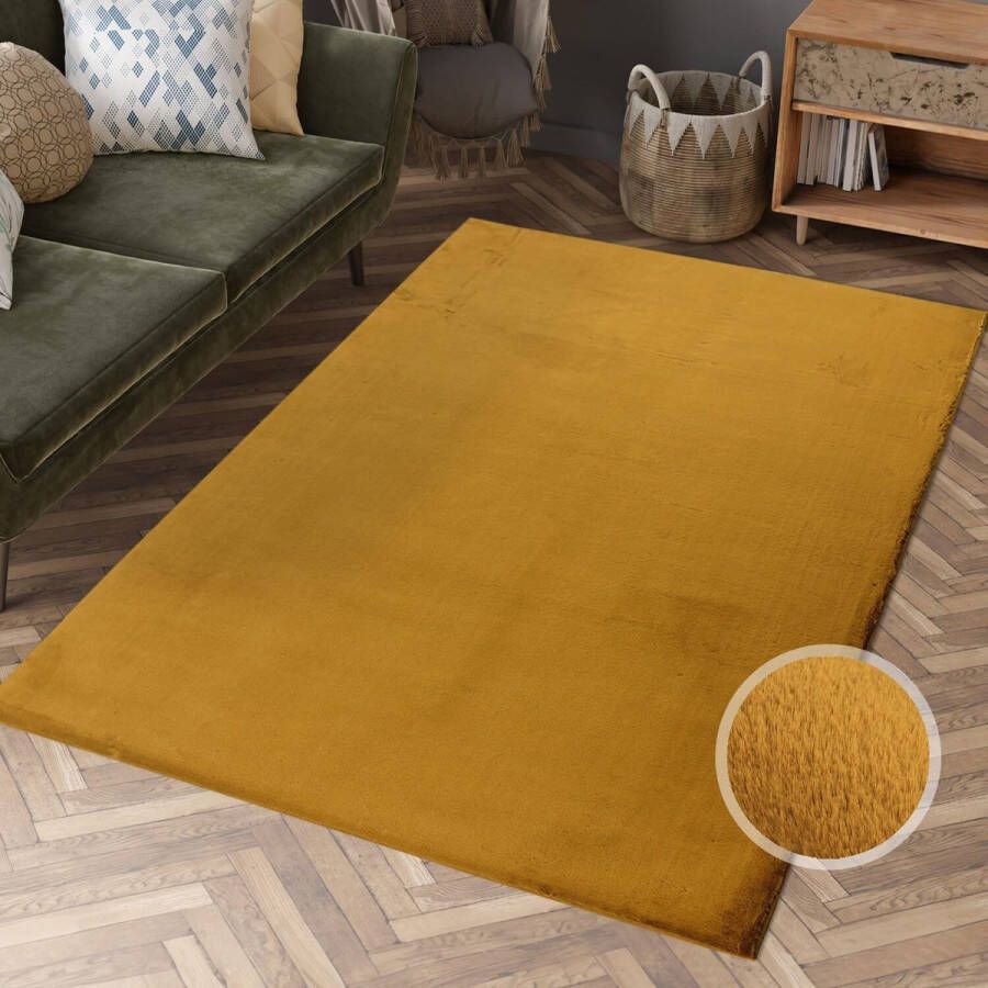 Hoogpolig tapijt woonkamer effen amber 80x150 cm super zacht polyester pluizige zwembad bonttapijten voor slaapkamer kinderkamer tienerkamer