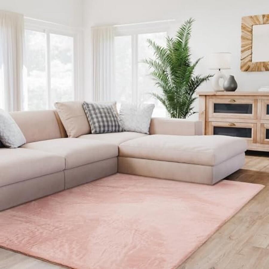 Hoogpolig Vloerkleed 160x230 cm Zacht Bont Tapijt Wasbaar en Antislip