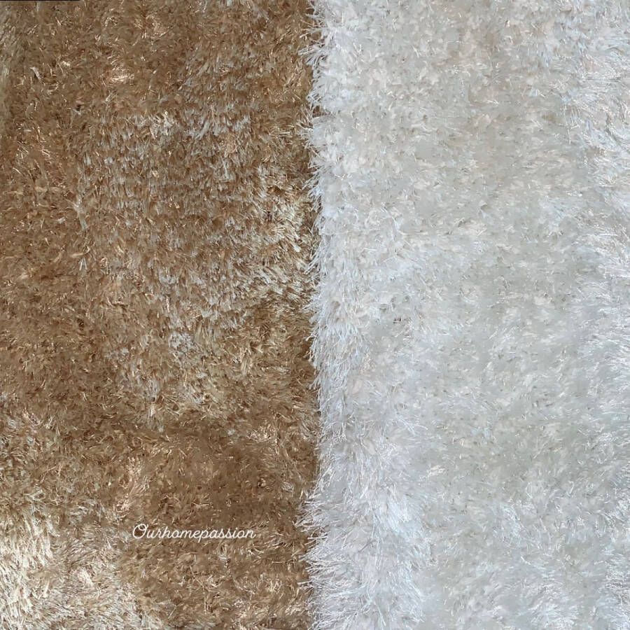 Hoogpolig vloerkleed eric kuster stijl wit 48mm hoog